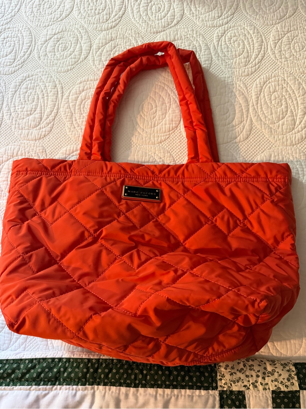 Marc Jacobs Quilted Orange-Red Tote